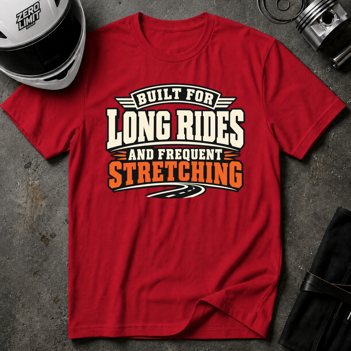 LONG RIDES FREQUENT STRETCHING T-SHIRT