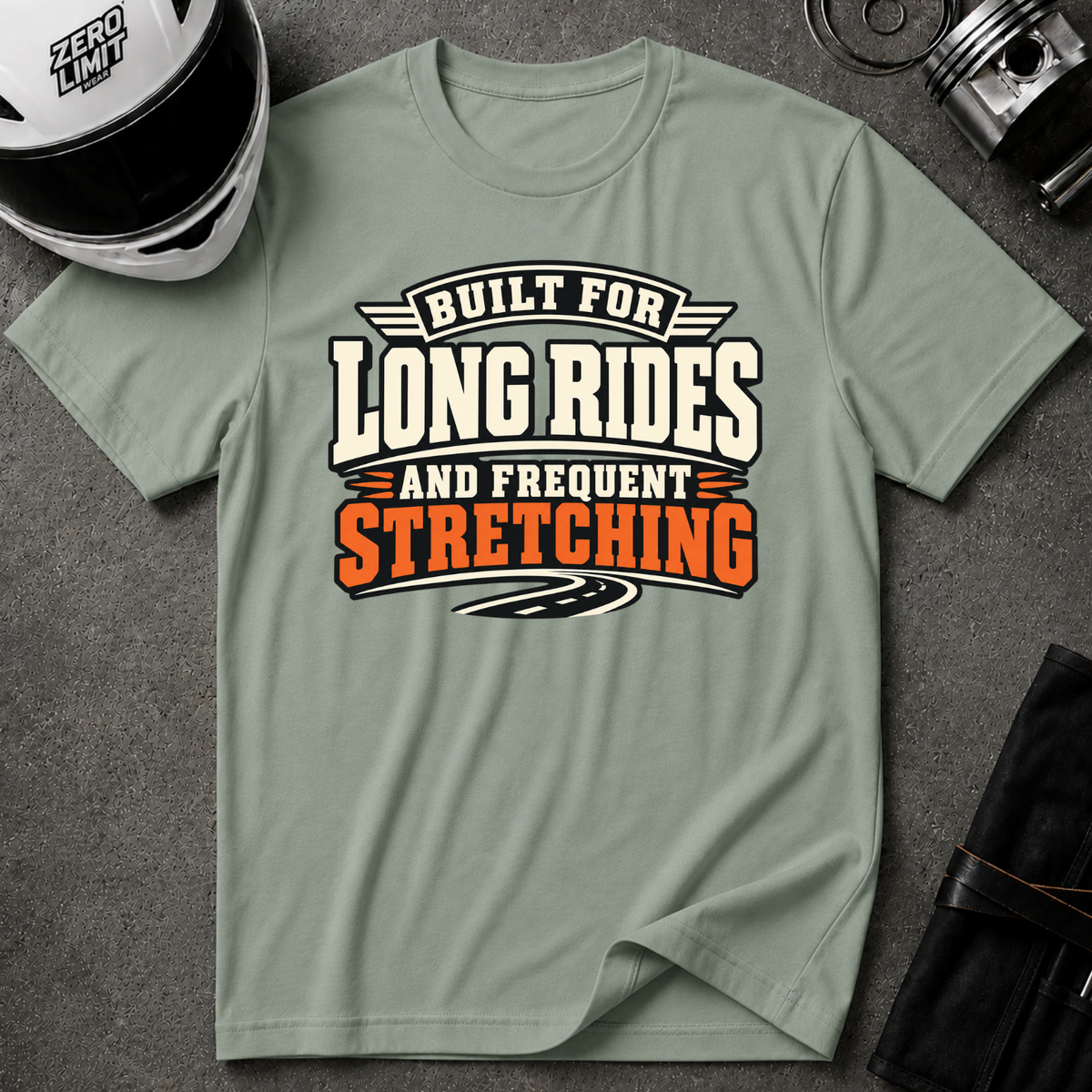 LONG RIDES FREQUENT STRETCHING T-SHIRT