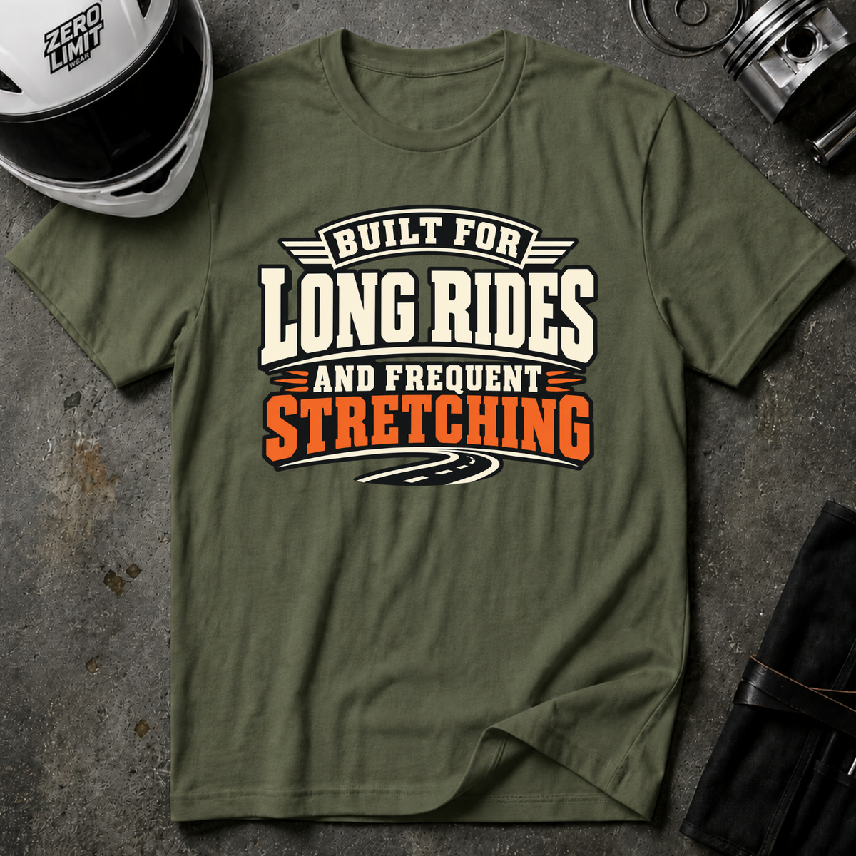 LONG RIDES FREQUENT STRETCHING T-SHIRT