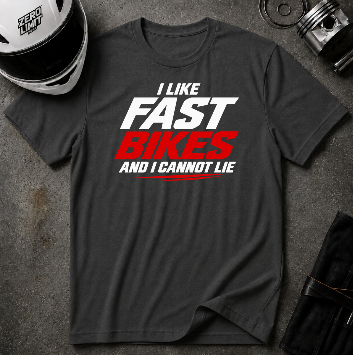 I LIKE FAST BIKES T-SHIRT