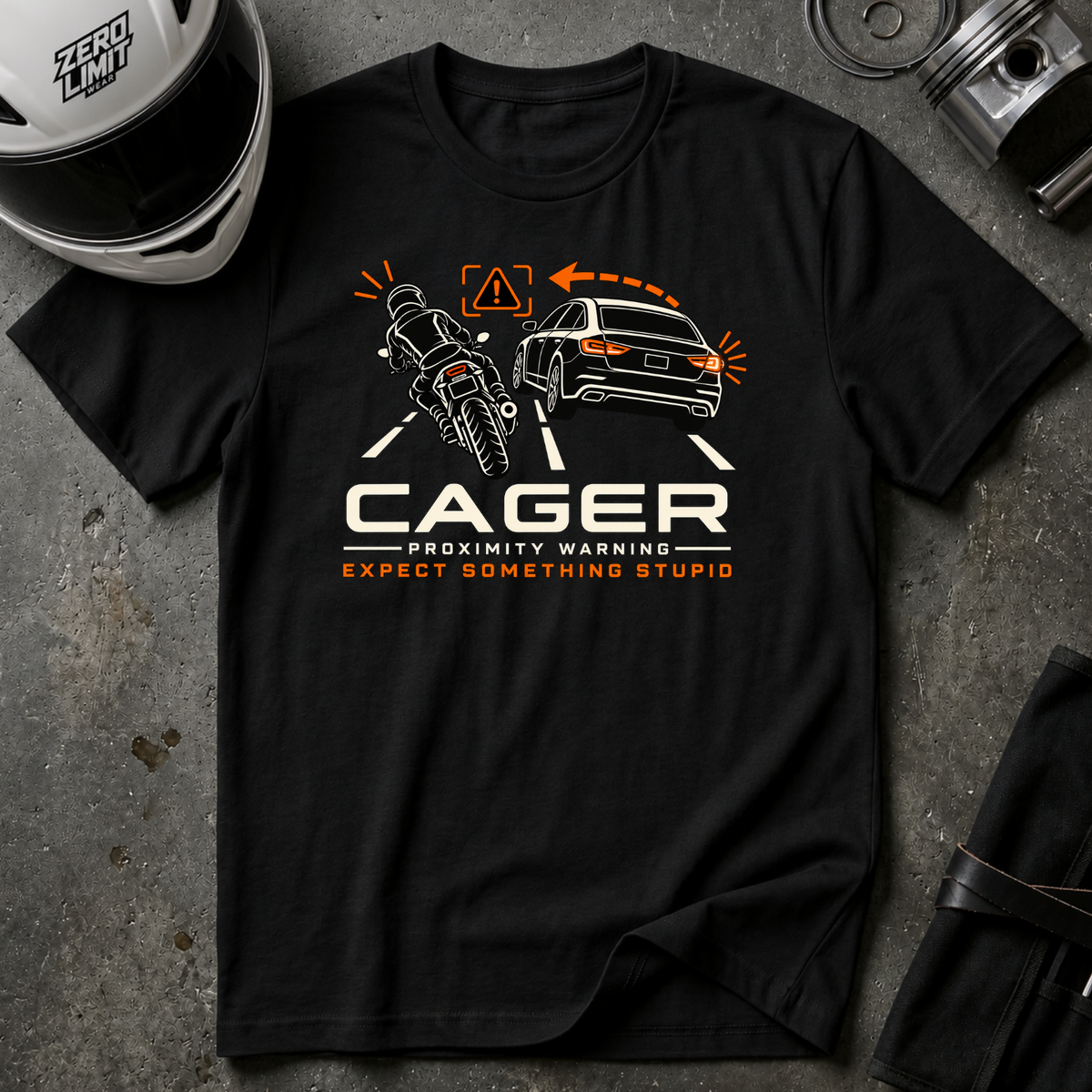 CAGER PROXIMITY WARNING T-SHIRT
