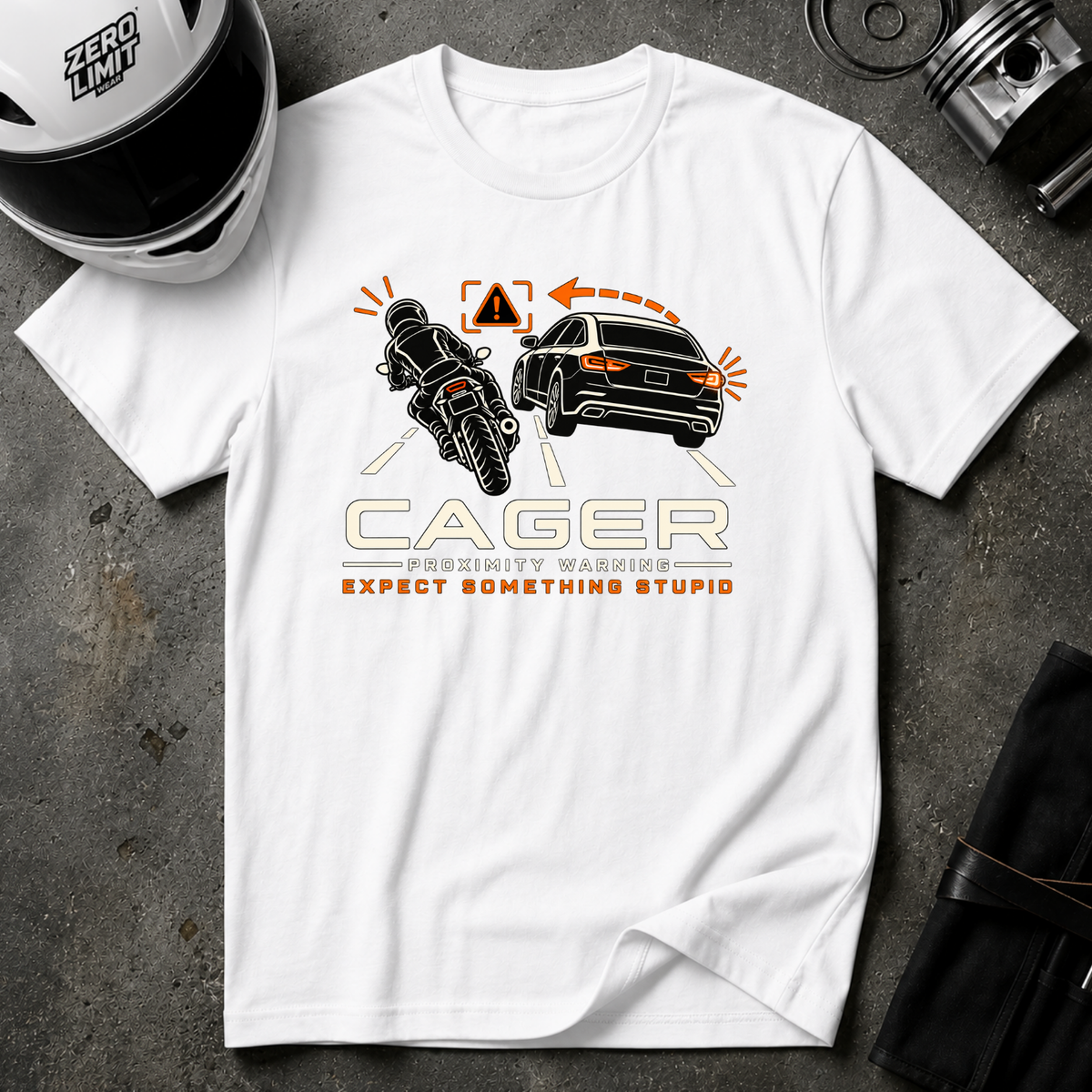 CAGER PROXIMITY WARNING T-SHIRT