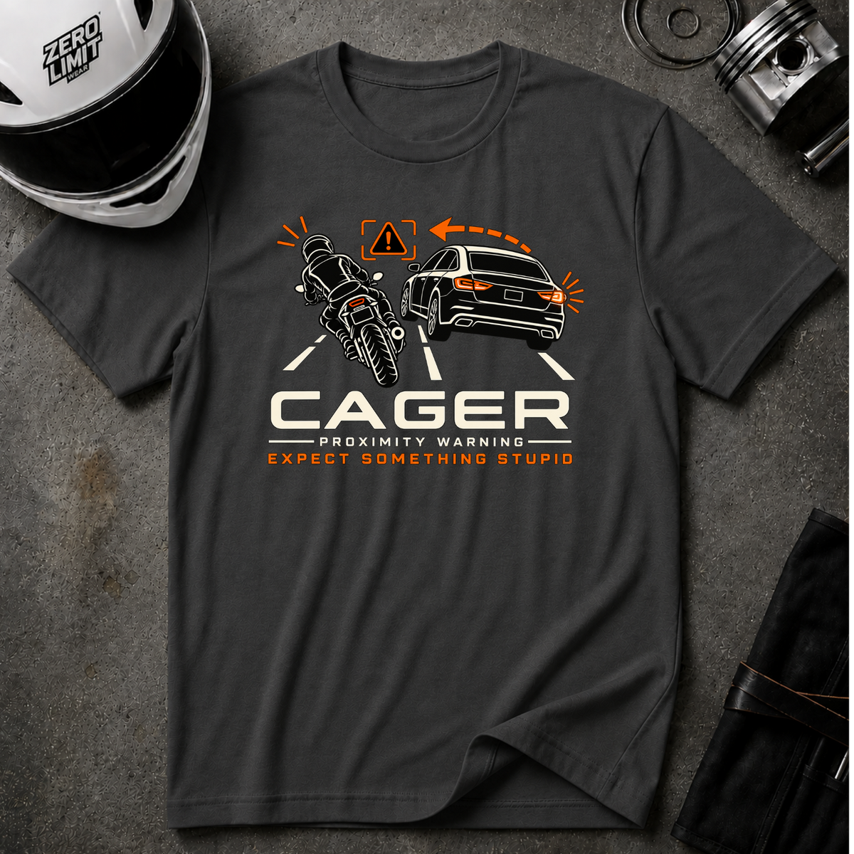 CAGER PROXIMITY WARNING T-SHIRT