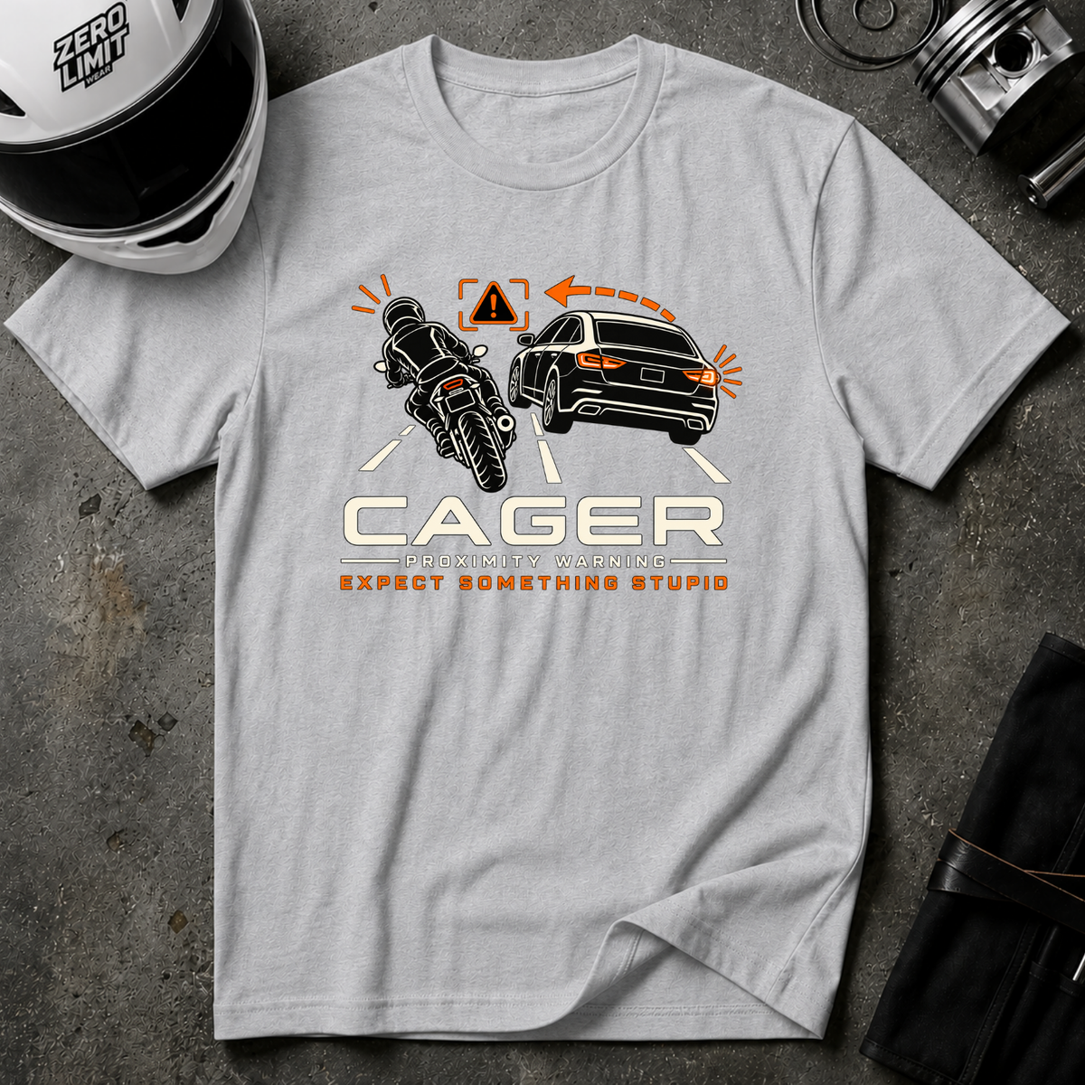 CAGER PROXIMITY WARNING T-SHIRT