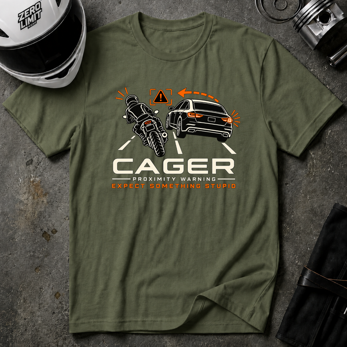 CAGER PROXIMITY WARNING T-SHIRT