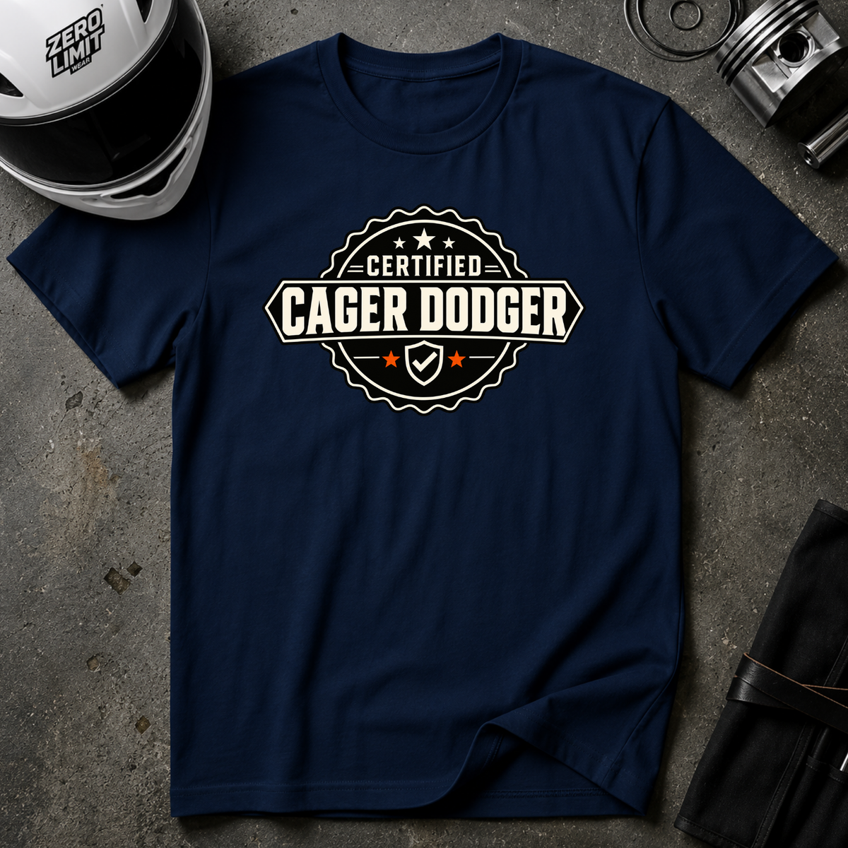 CERTIFIED CAGER DODGER T-SHIRT