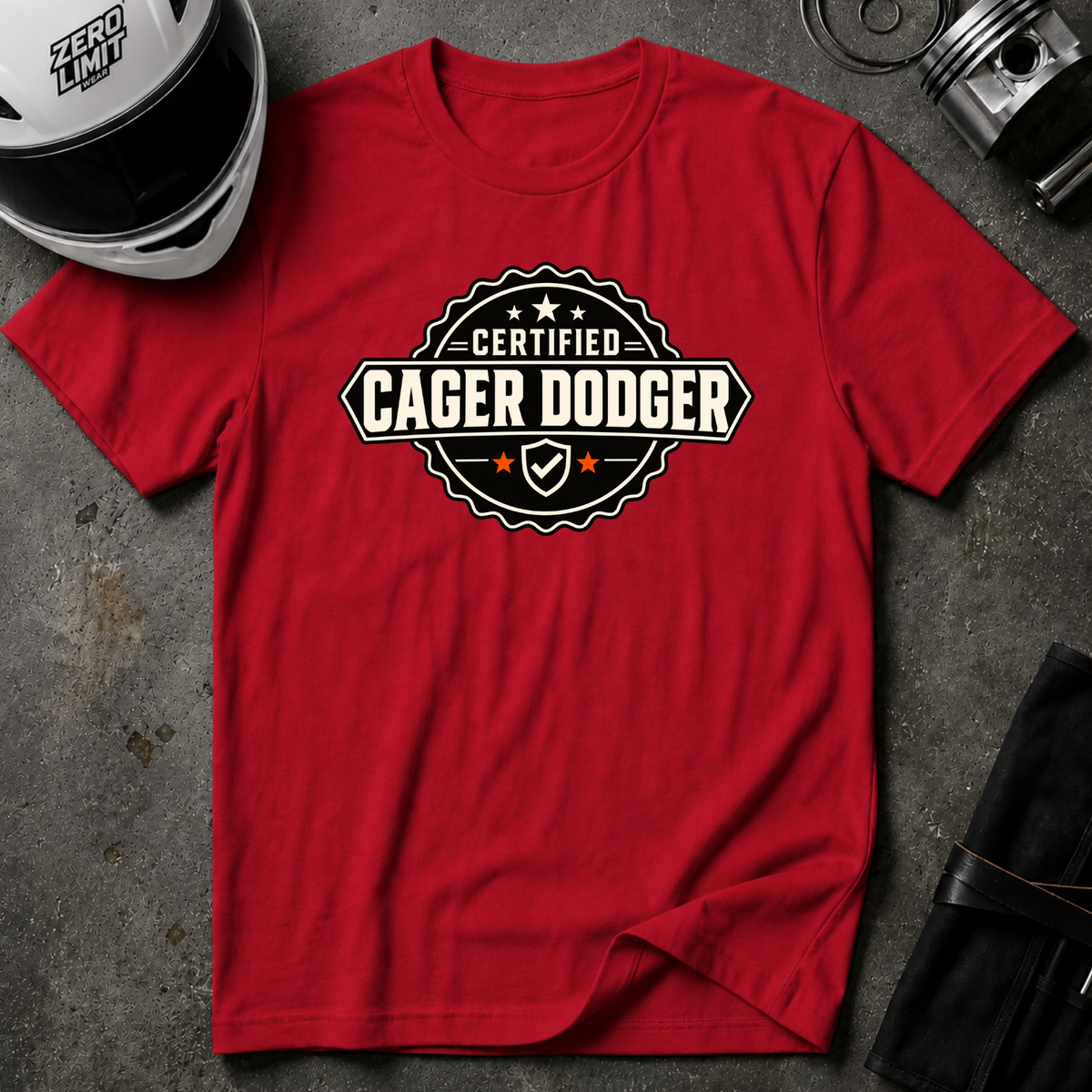 CERTIFIED CAGER DODGER T-SHIRT