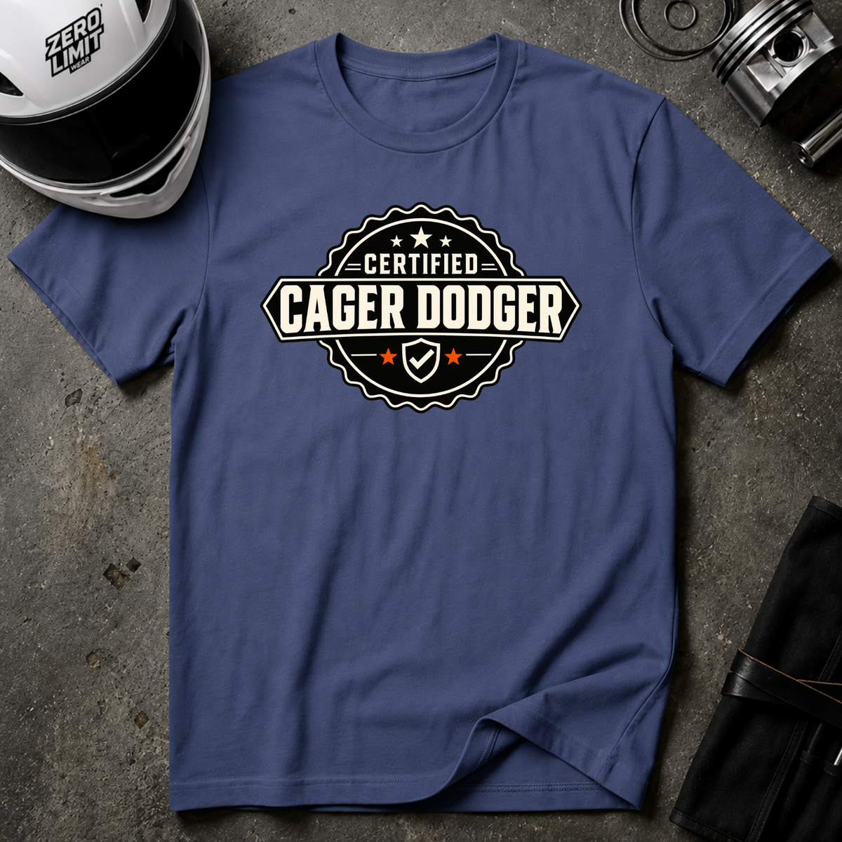 CERTIFIED CAGER DODGER T-SHIRT