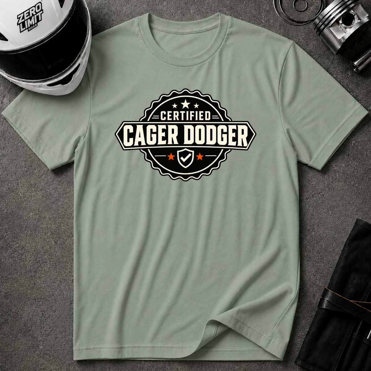 CERTIFIED CAGER DODGER T-SHIRT