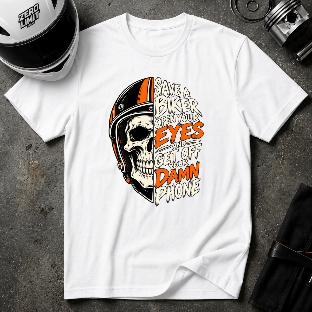 SAVE A BIKER T-SHIRT