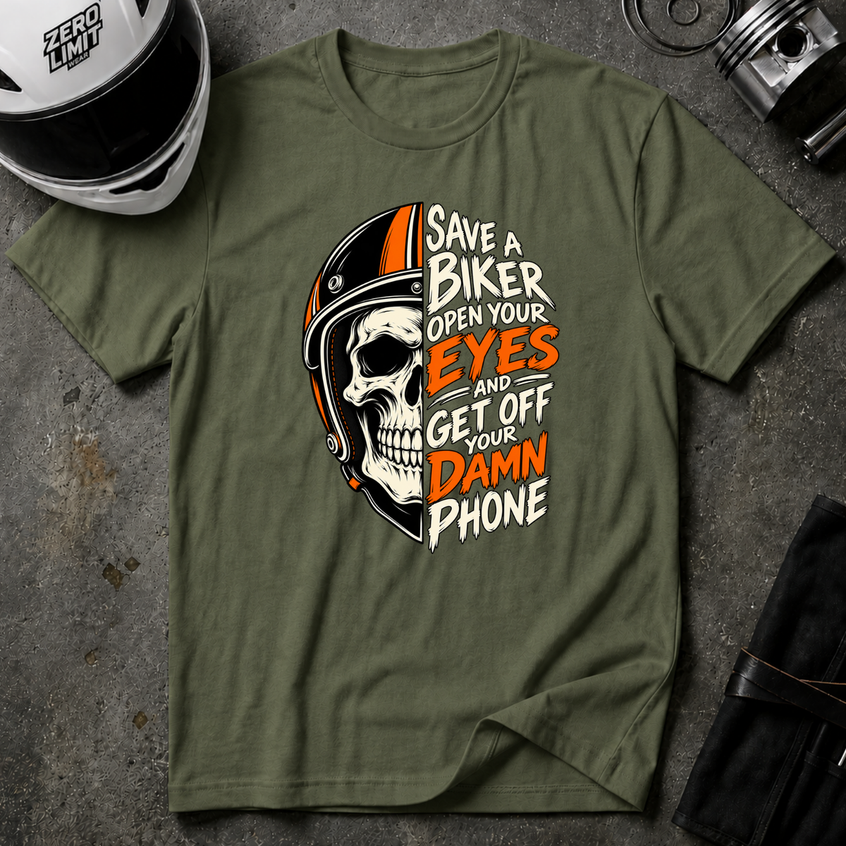 SAVE A BIKER T-SHIRT