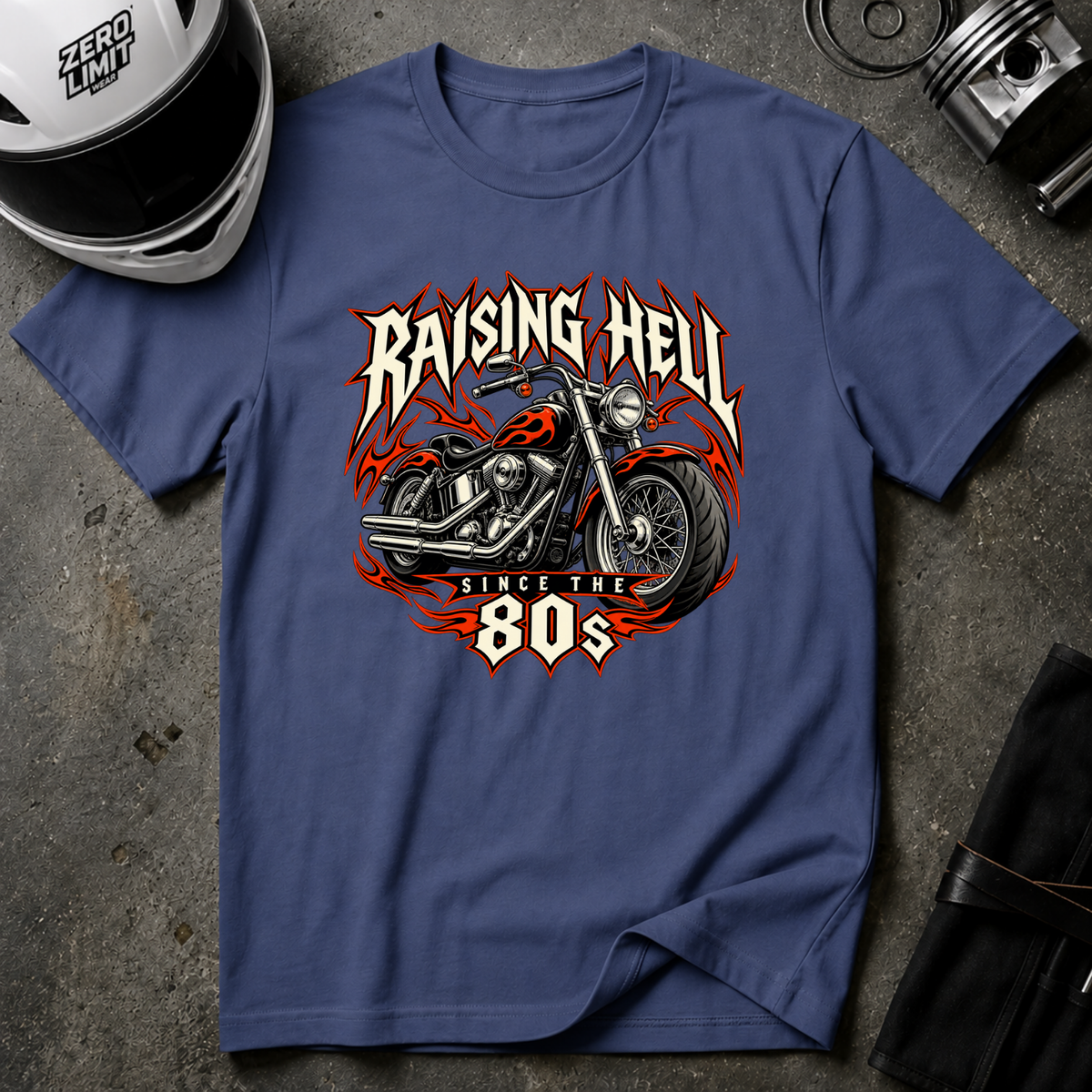 RAISING HELL SINCE THE 80S T-SHIRT