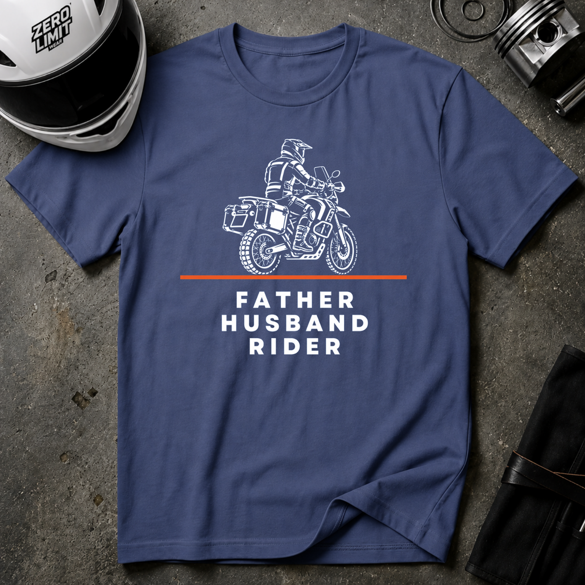 ADV FATHER HUSBAND RIDER  T-SHIRT