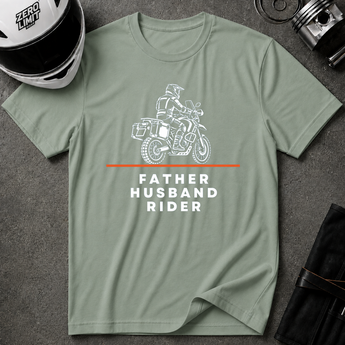 ADV FATHER HUSBAND RIDER  T-SHIRT
