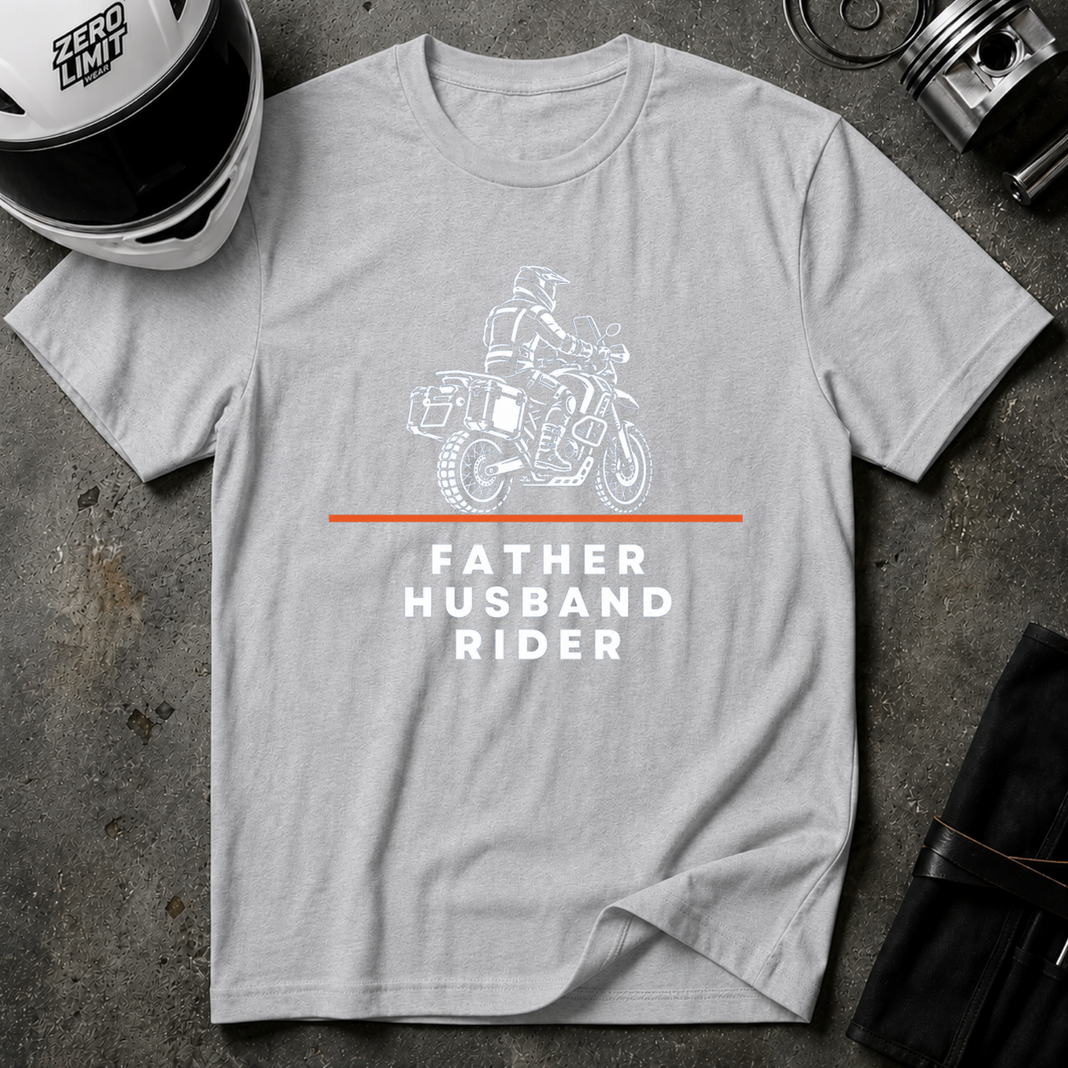 ADV FATHER HUSBAND RIDER  T-SHIRT