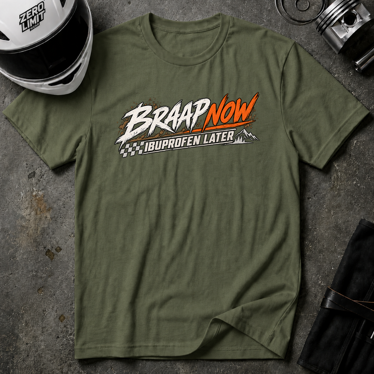 BRAAP NOW, IBUPROFEN LATER T-SHIRT