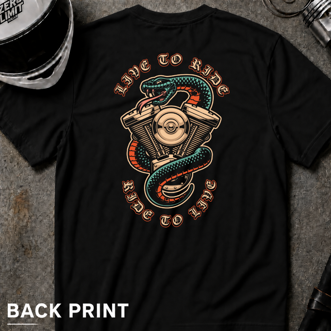 LIVE TO RIDE AND RIDE TO LIVE T-SHIRT