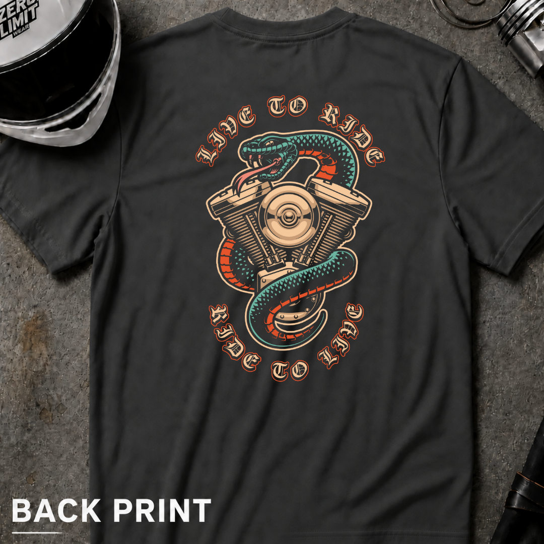 LIVE TO RIDE AND RIDE TO LIVE T-SHIRT