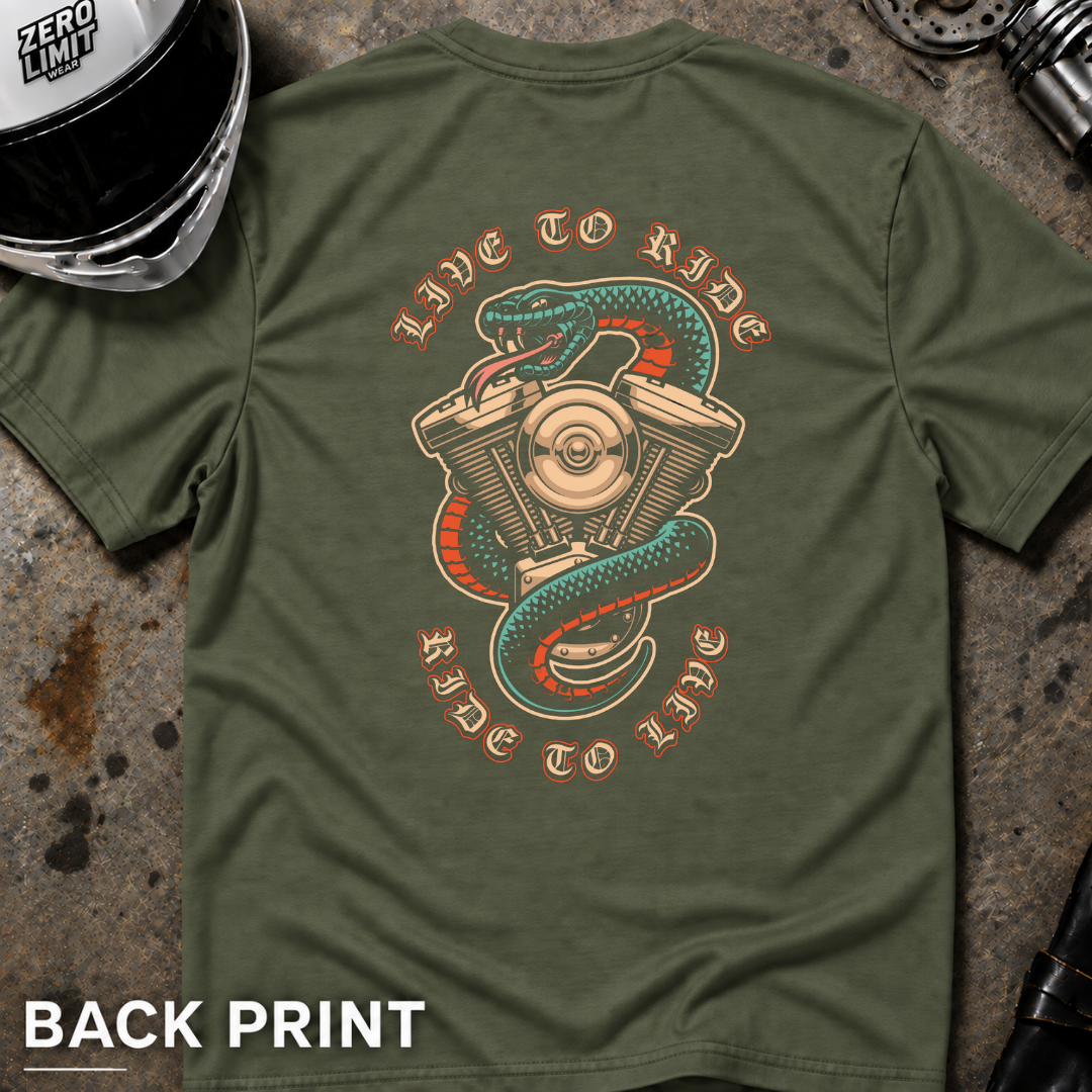 LIVE TO RIDE AND RIDE TO LIVE T-SHIRT