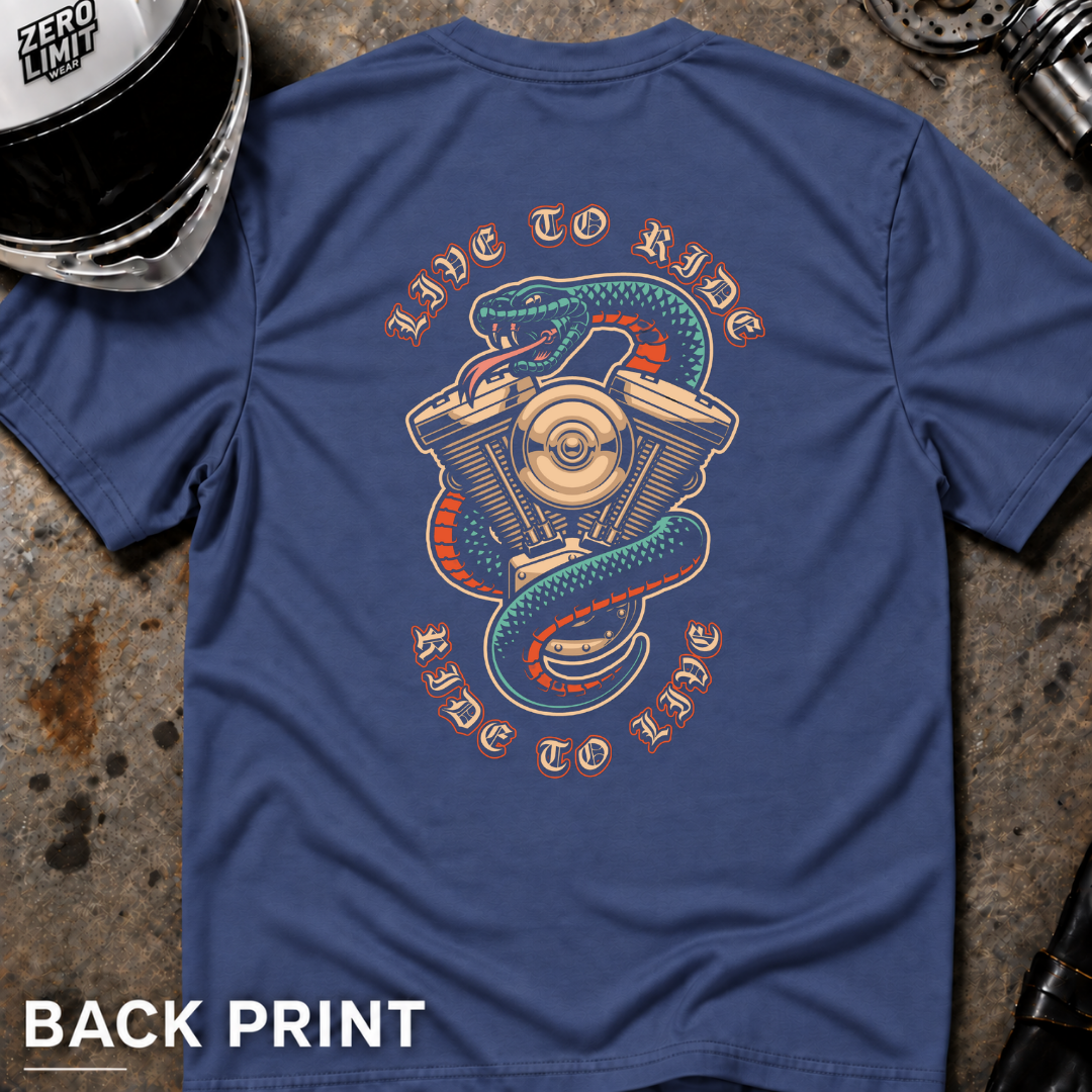 LIVE TO RIDE AND RIDE TO LIVE T-SHIRT