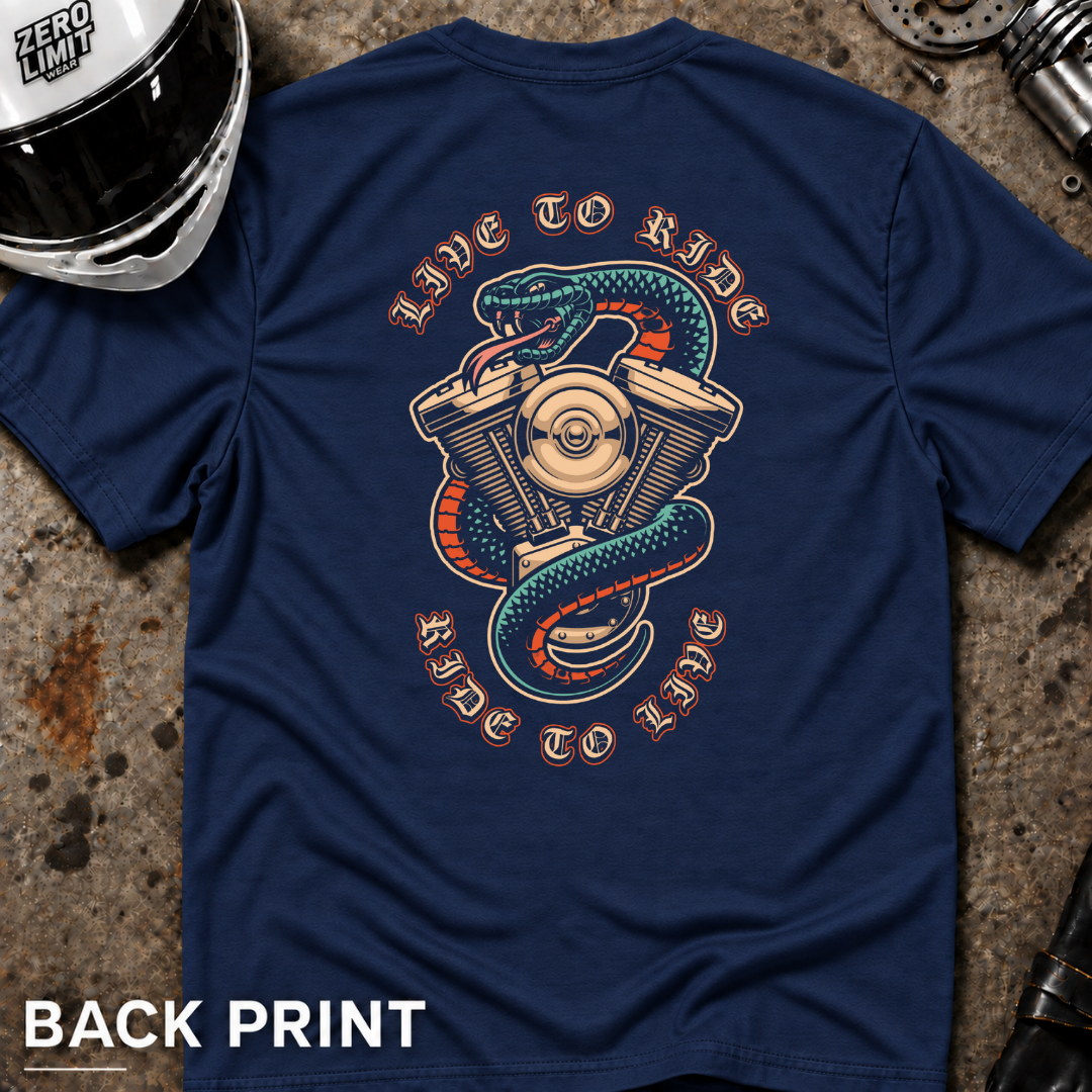 LIVE TO RIDE AND RIDE TO LIVE T-SHIRT