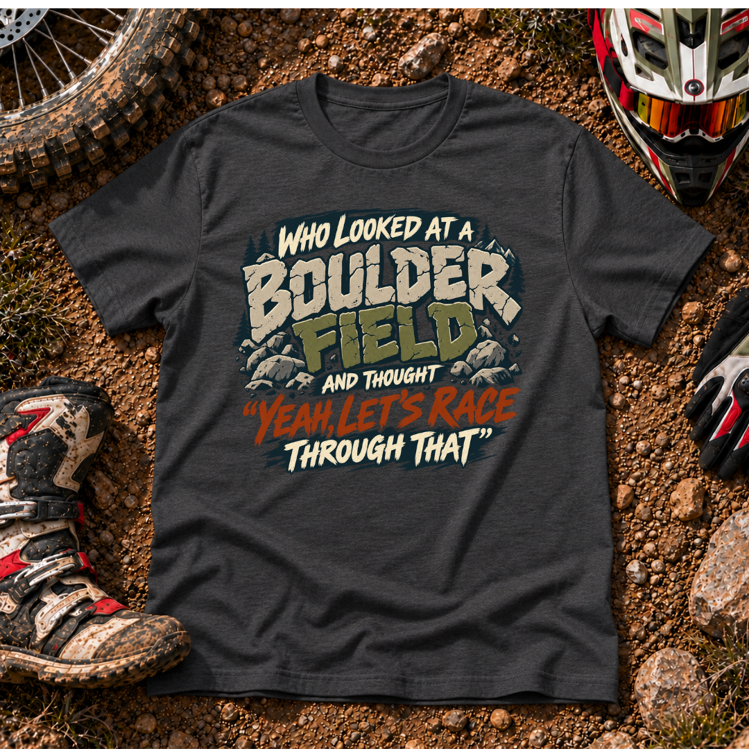 WHO THOUGHT OF BOULDER FIELDS T-SHIRT