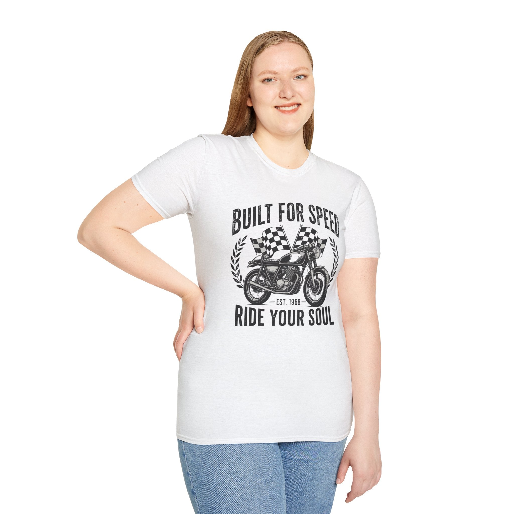 "Built for Speed, Ride Your Soul" Vintage Bike Tee