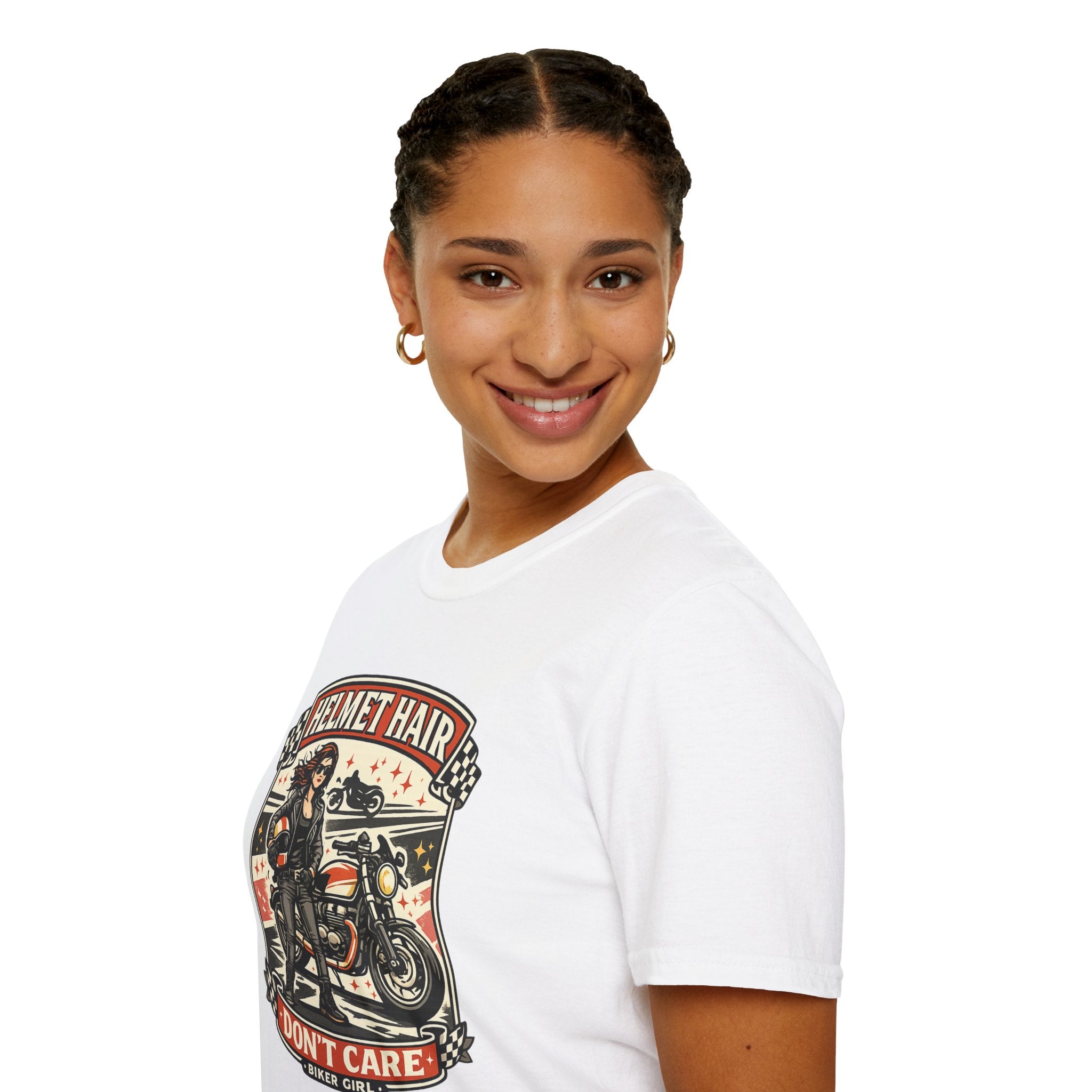 Helmet Hair Don't Care T-Shirt