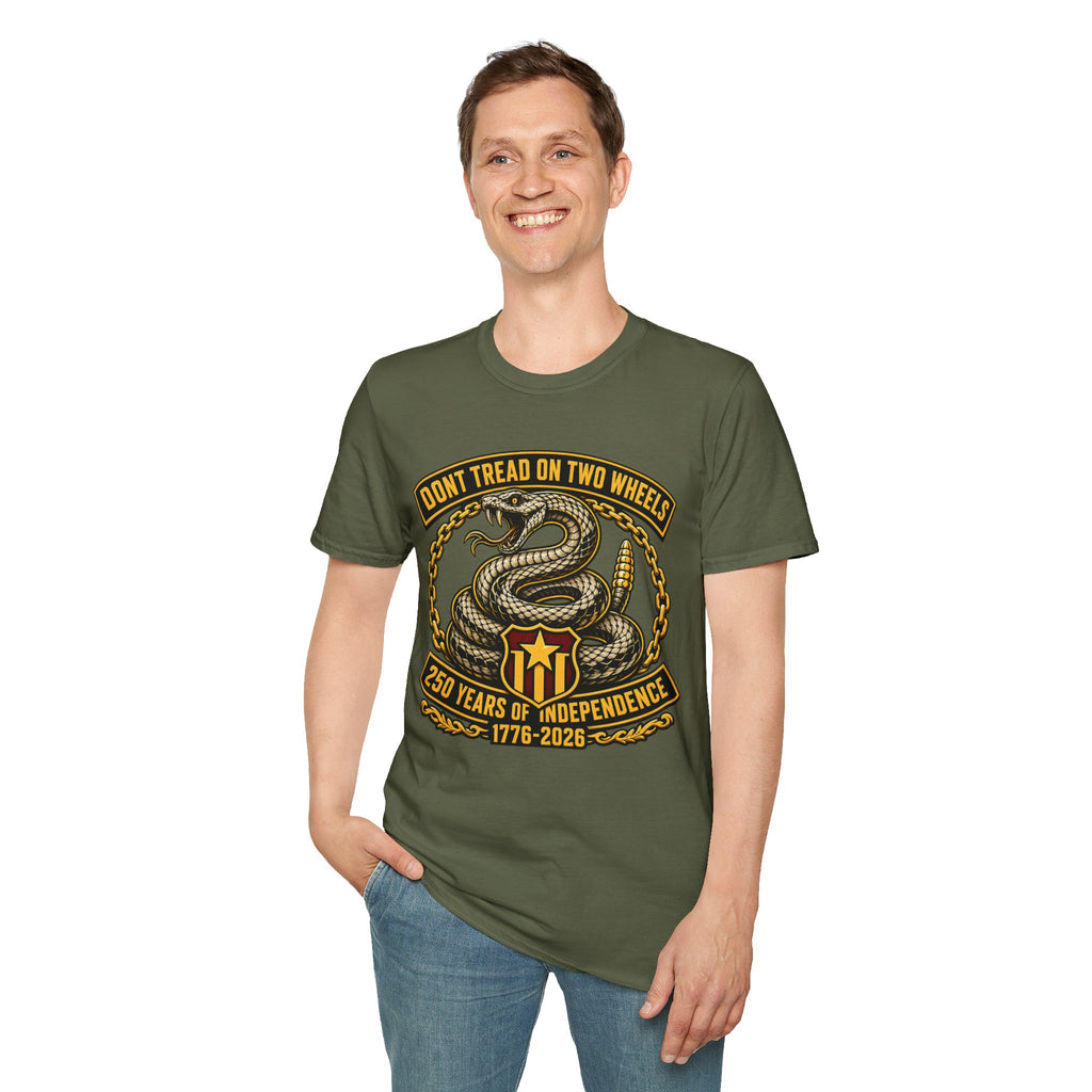 DON'T TREAD ON TWO WHEELS T-SHIRT