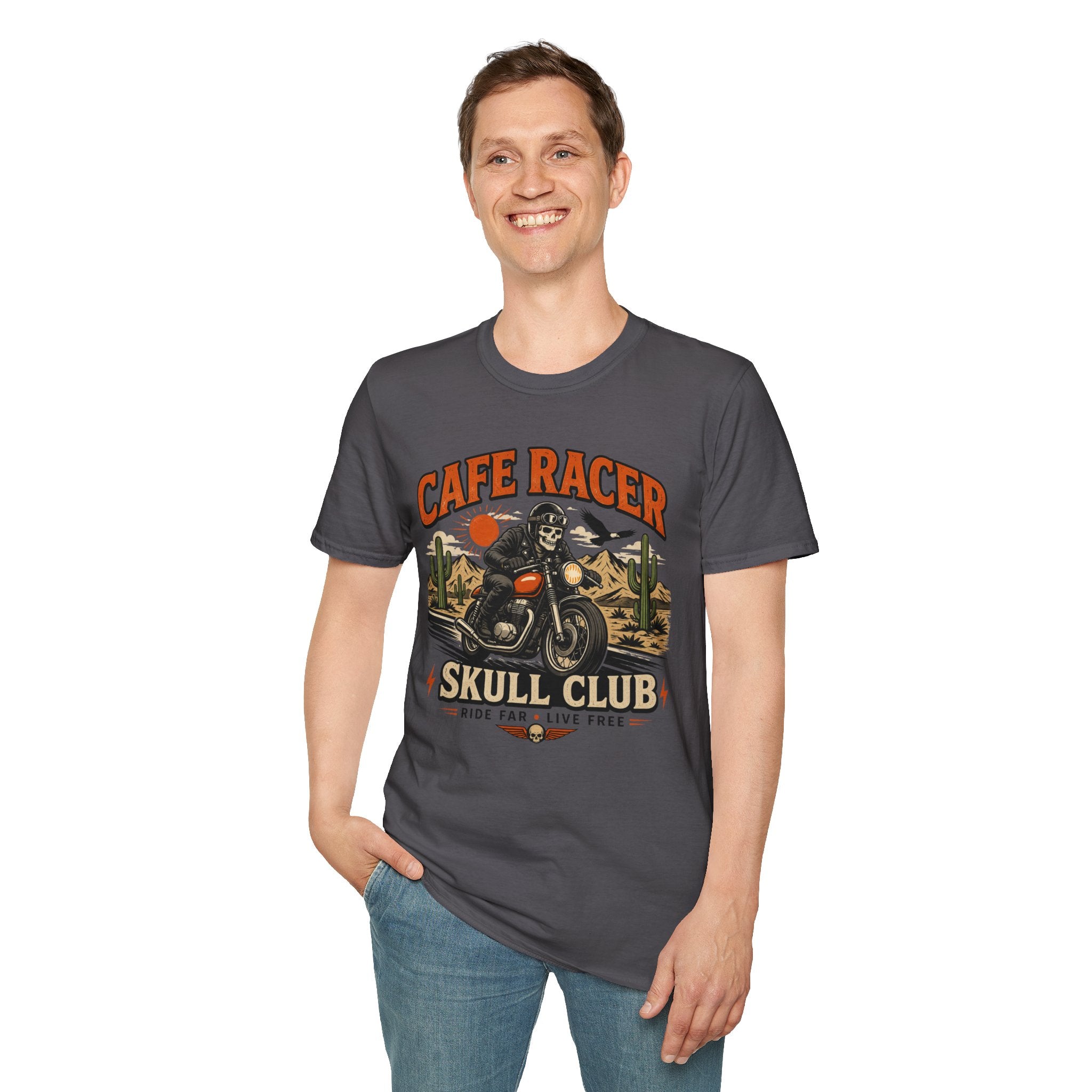 Cafe Racer Skull Club T-Shirt