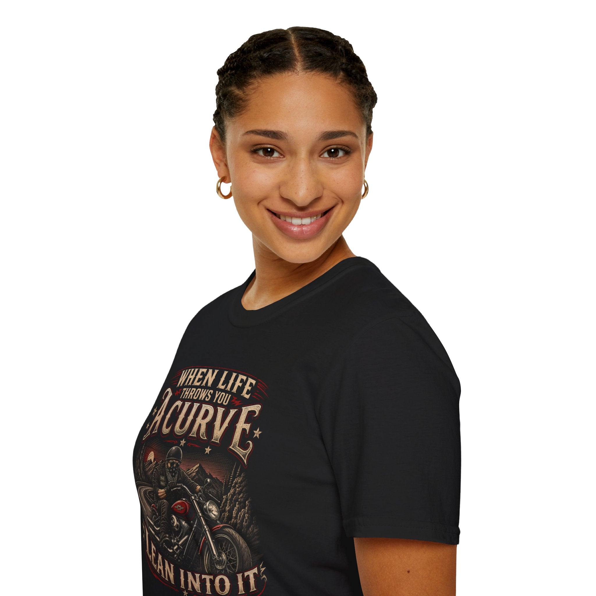 When Life Throws You A Curve Lean Into It T-Shirt