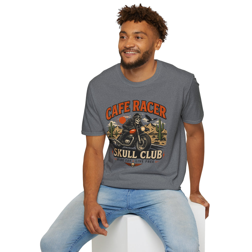 Cafe Racer Skull Club T-Shirt