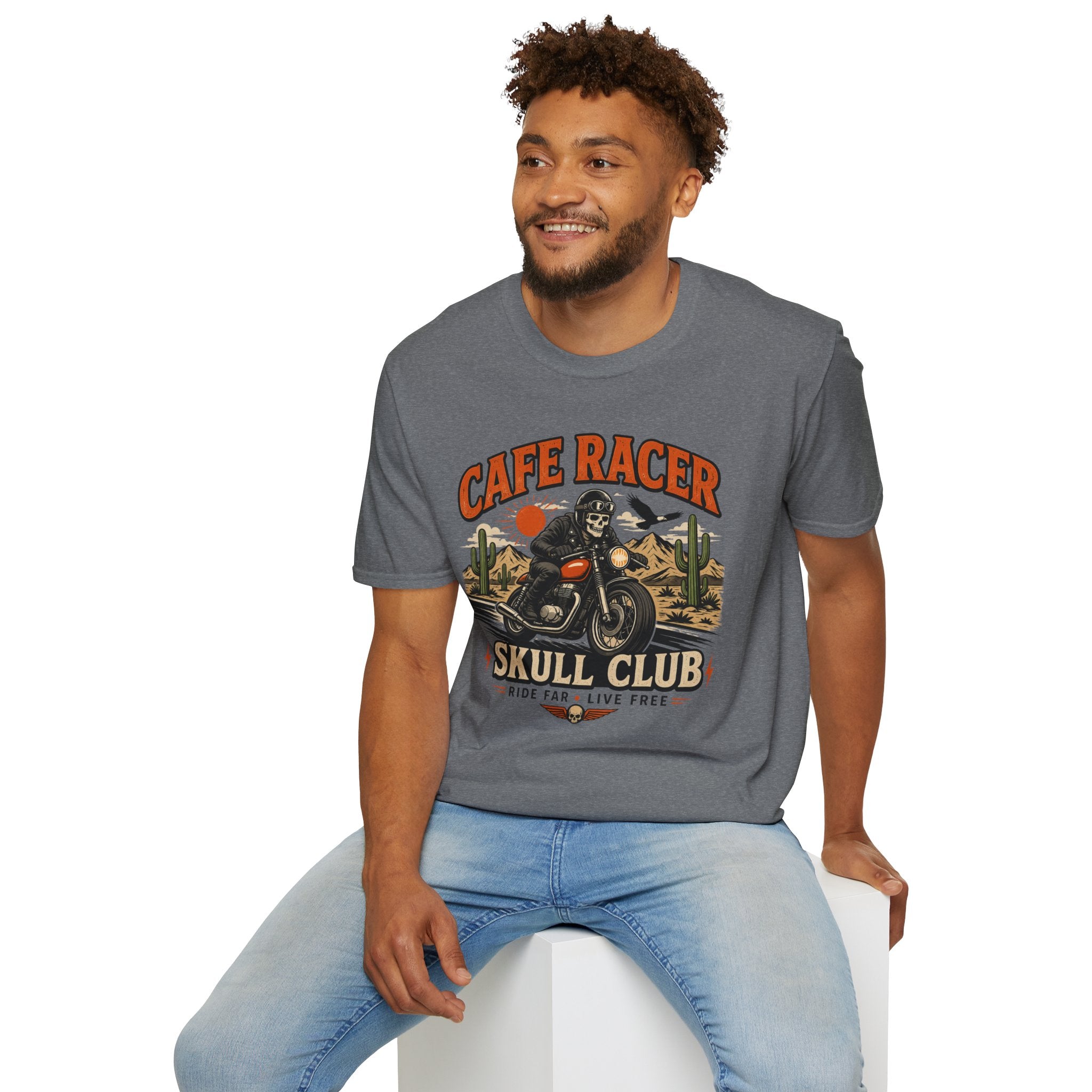 Cafe Racer Skull Club T-Shirt