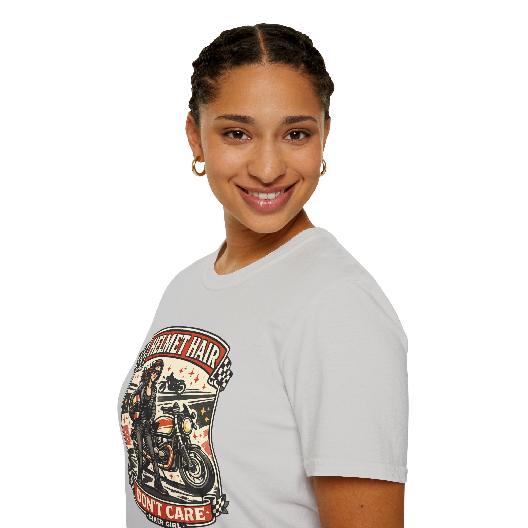 Helmet Hair Don't Care T-Shirt