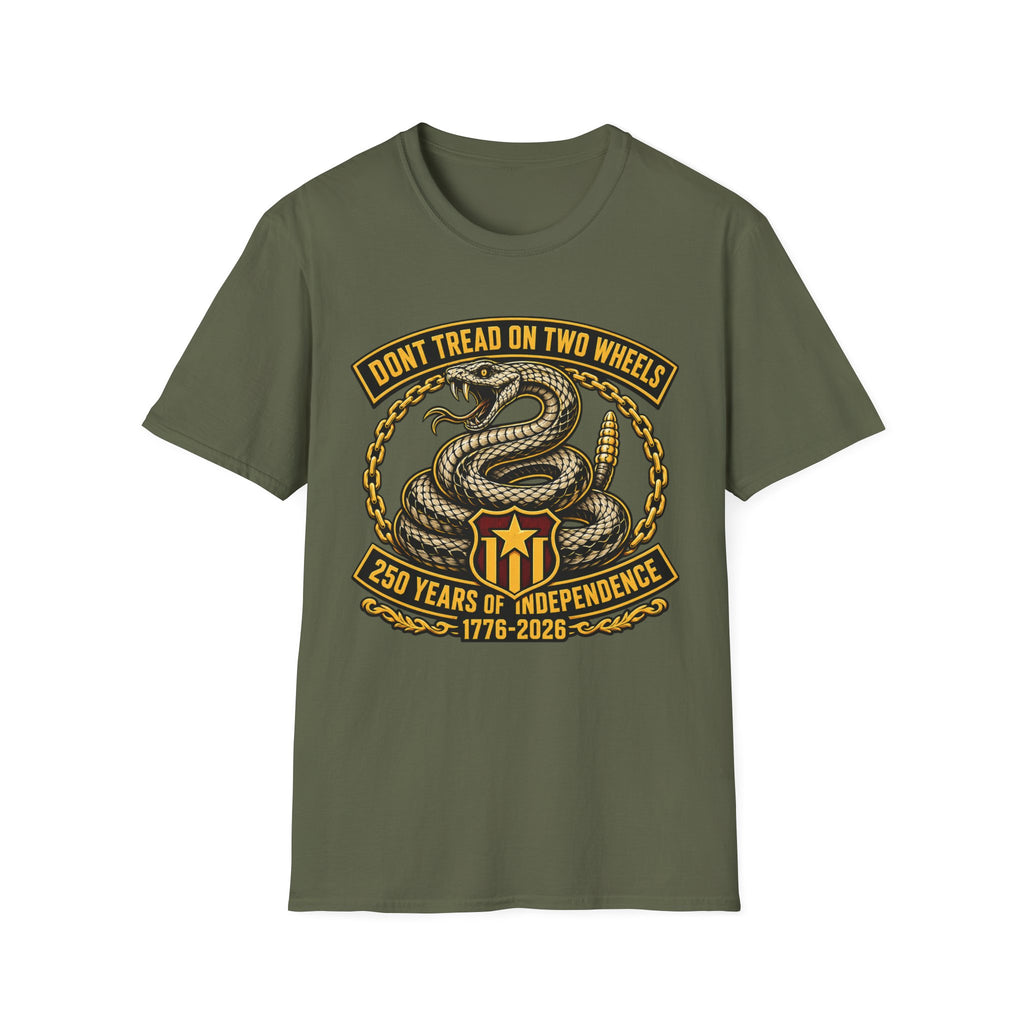 DON'T TREAD ON TWO WHEELS T-SHIRT