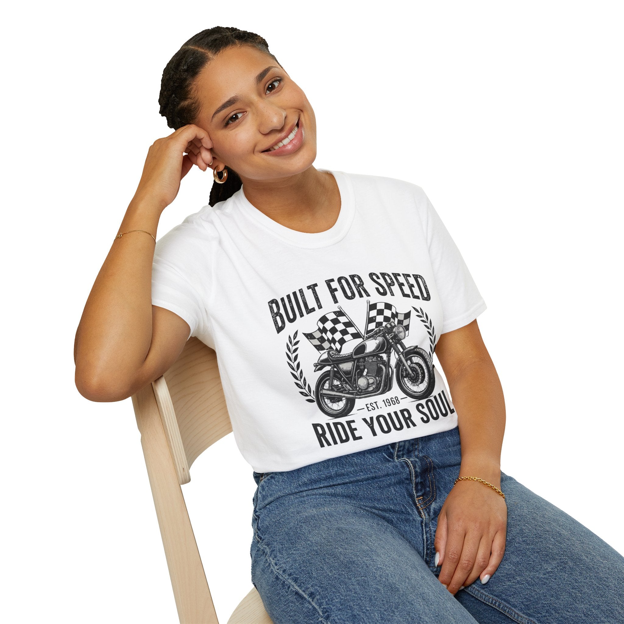 "Built for Speed, Ride Your Soul" Vintage Bike Tee