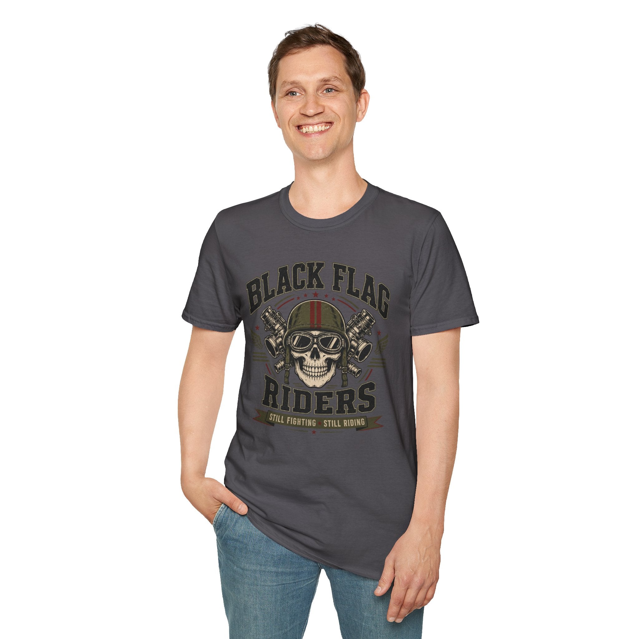 Black Flag Riders Skull T-Shirt