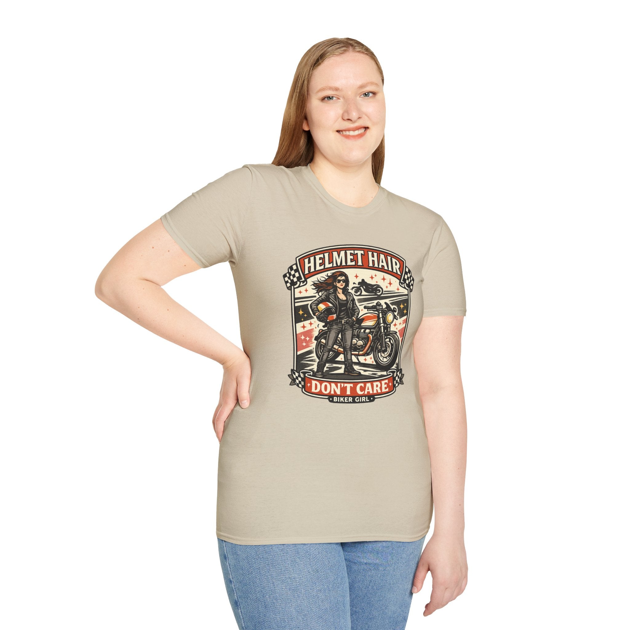 Helmet Hair Don't Care T-Shirt
