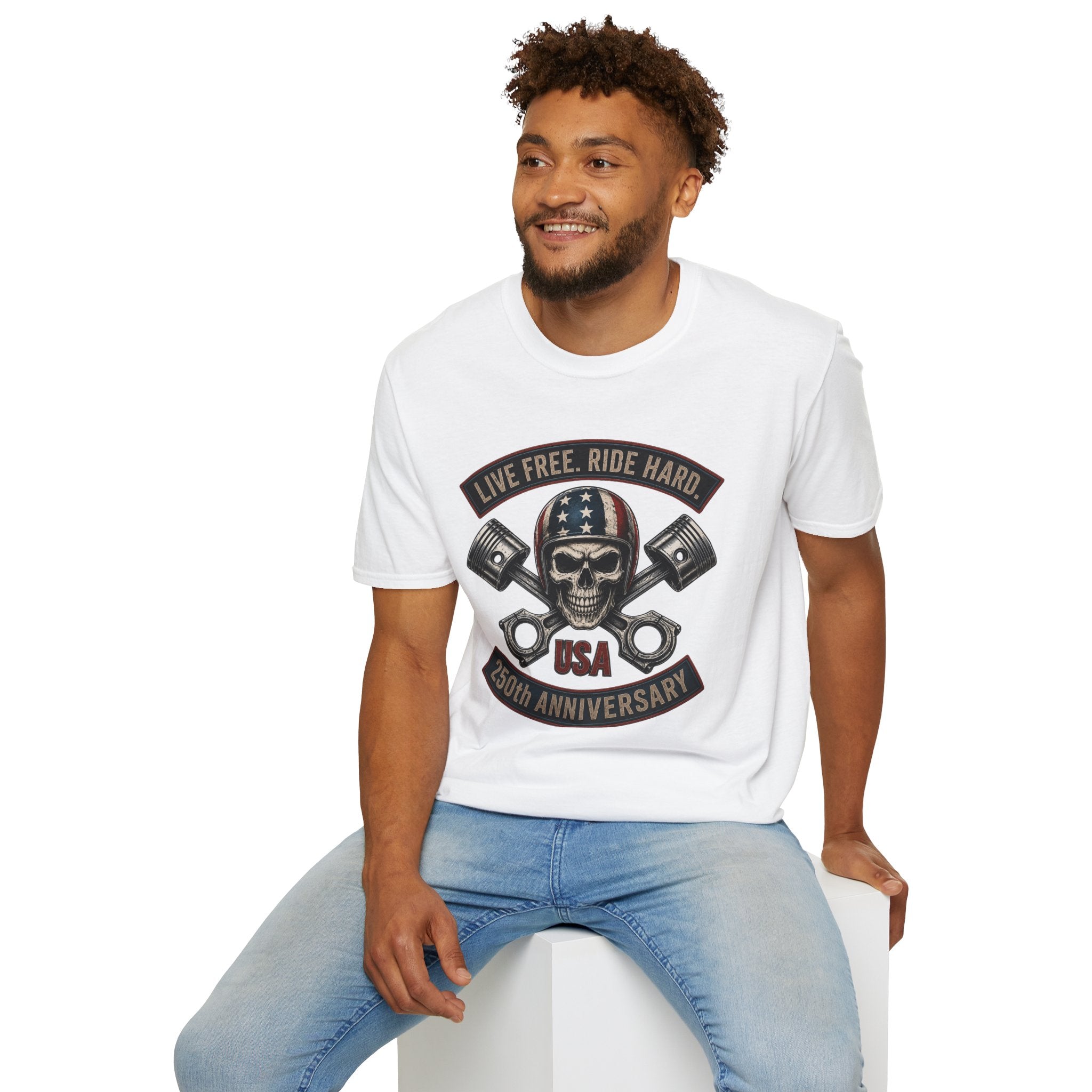 LIVE FREE RIDE HARD - 250TH ANNIVERSARY T-SHIRT