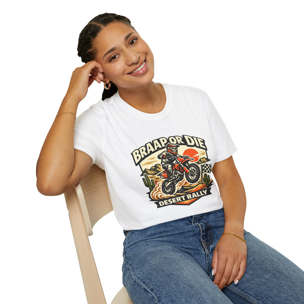 Desert Rally 'Braap or Die' Motorcycle T‑Shirt