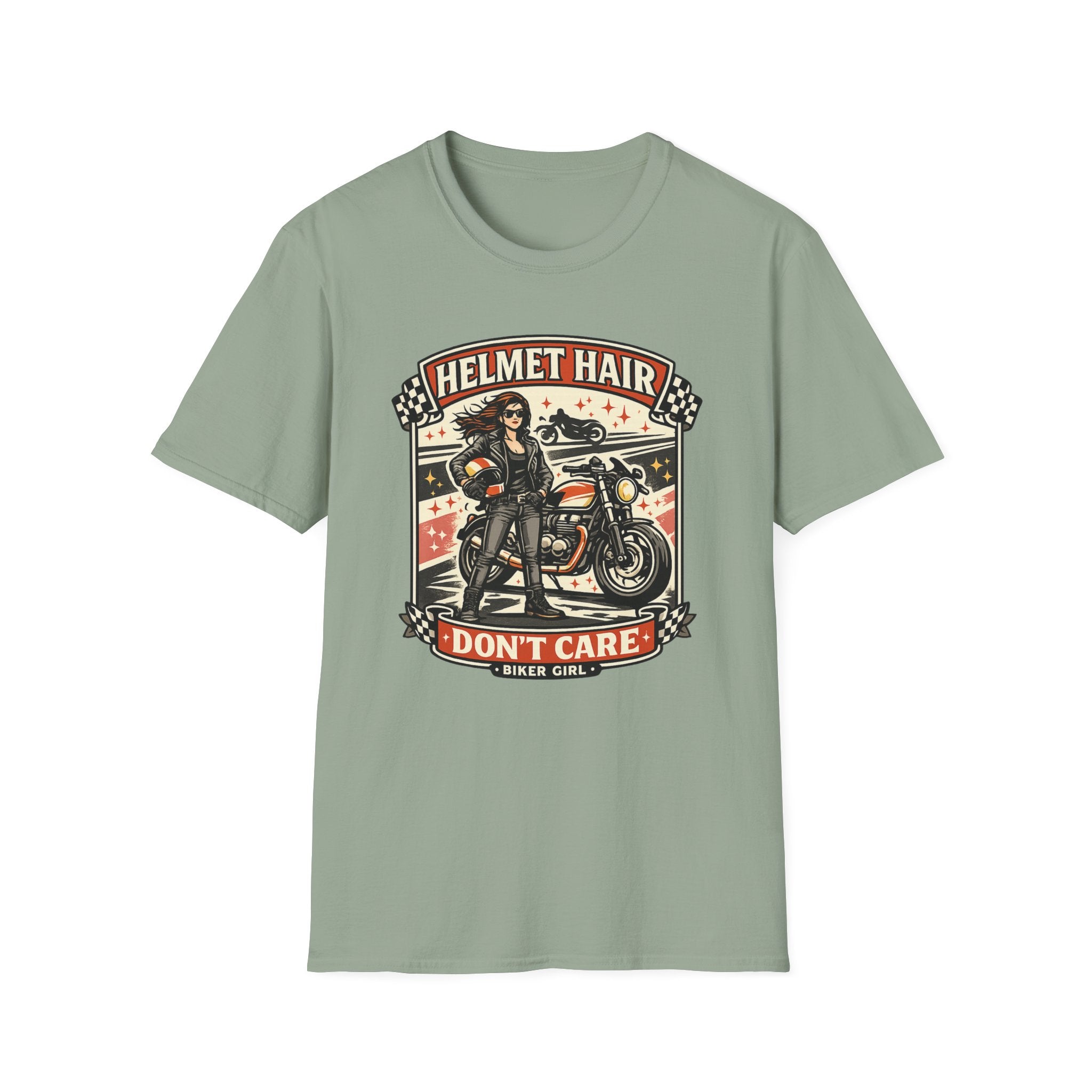 Helmet Hair Don't Care T-Shirt