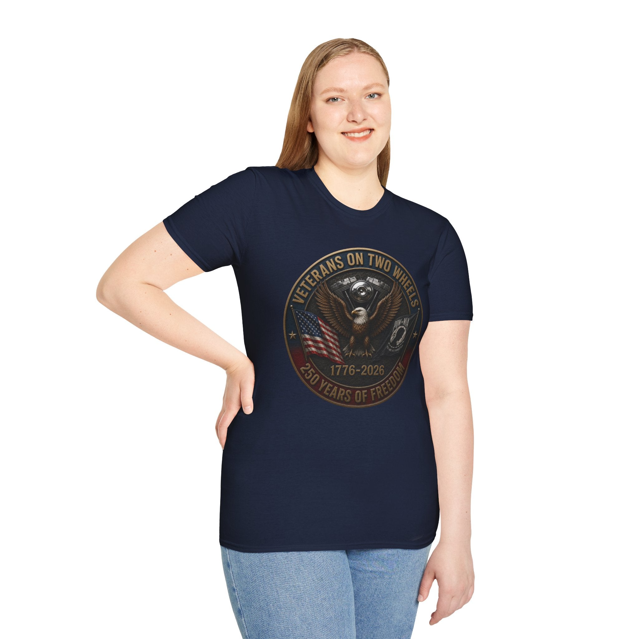 VETERANS ON TWO WHEELS T-SHIRT
