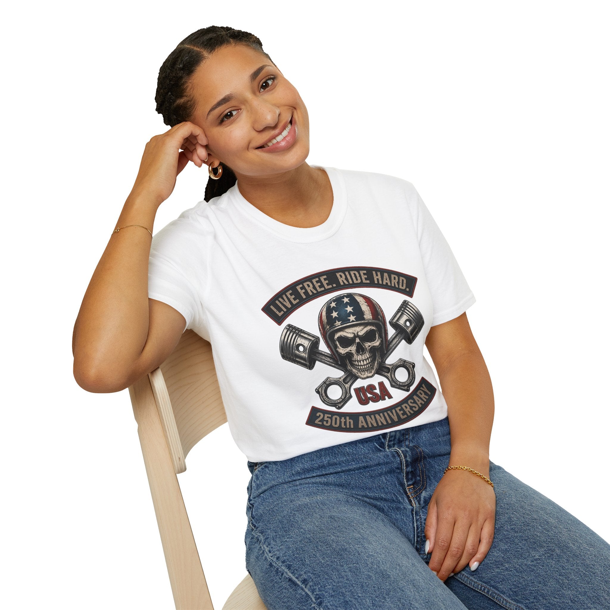 LIVE FREE RIDE HARD - 250TH ANNIVERSARY T-SHIRT