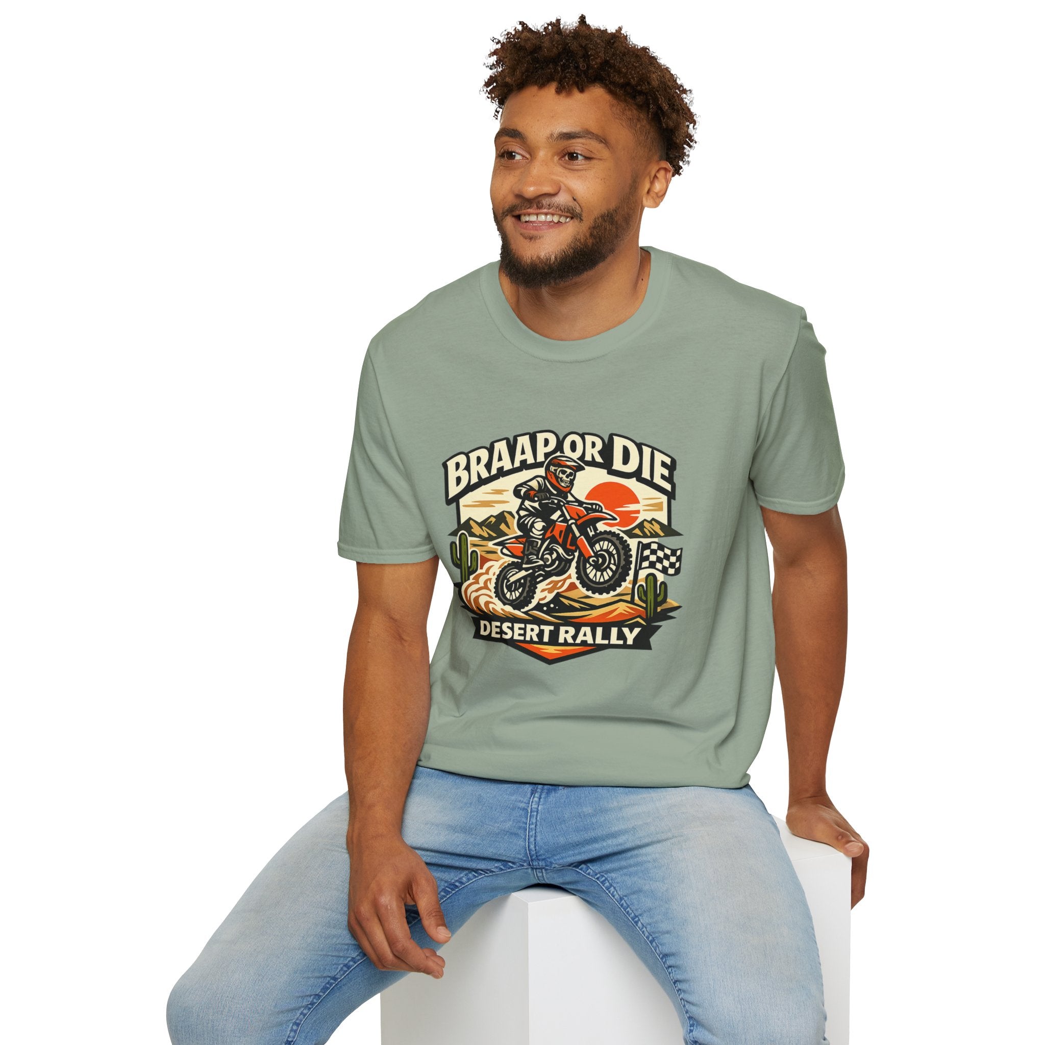 Desert Rally 'Braap or Die' Motorcycle T‑Shirt