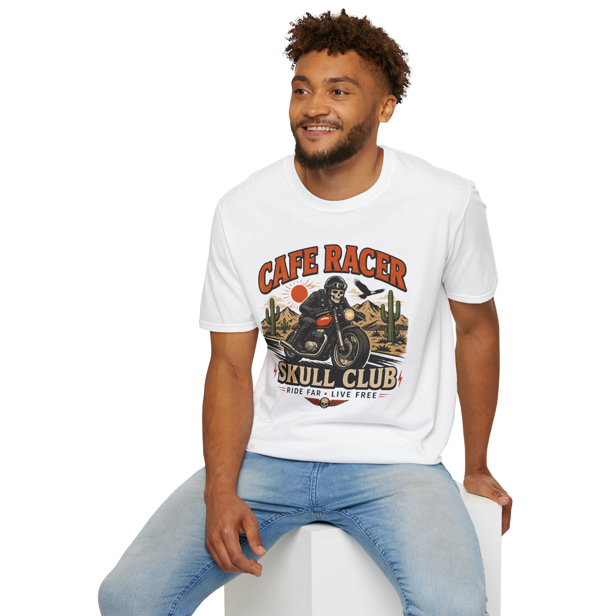 Cafe Racer Skull Club T-Shirt