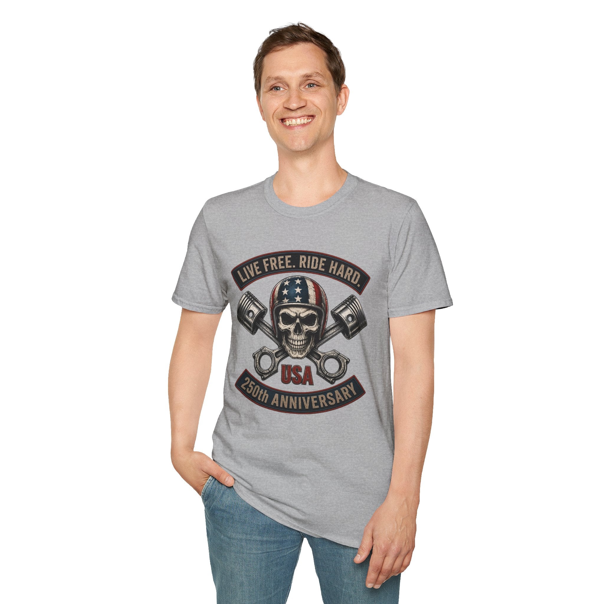 LIVE FREE RIDE HARD - 250TH ANNIVERSARY T-SHIRT