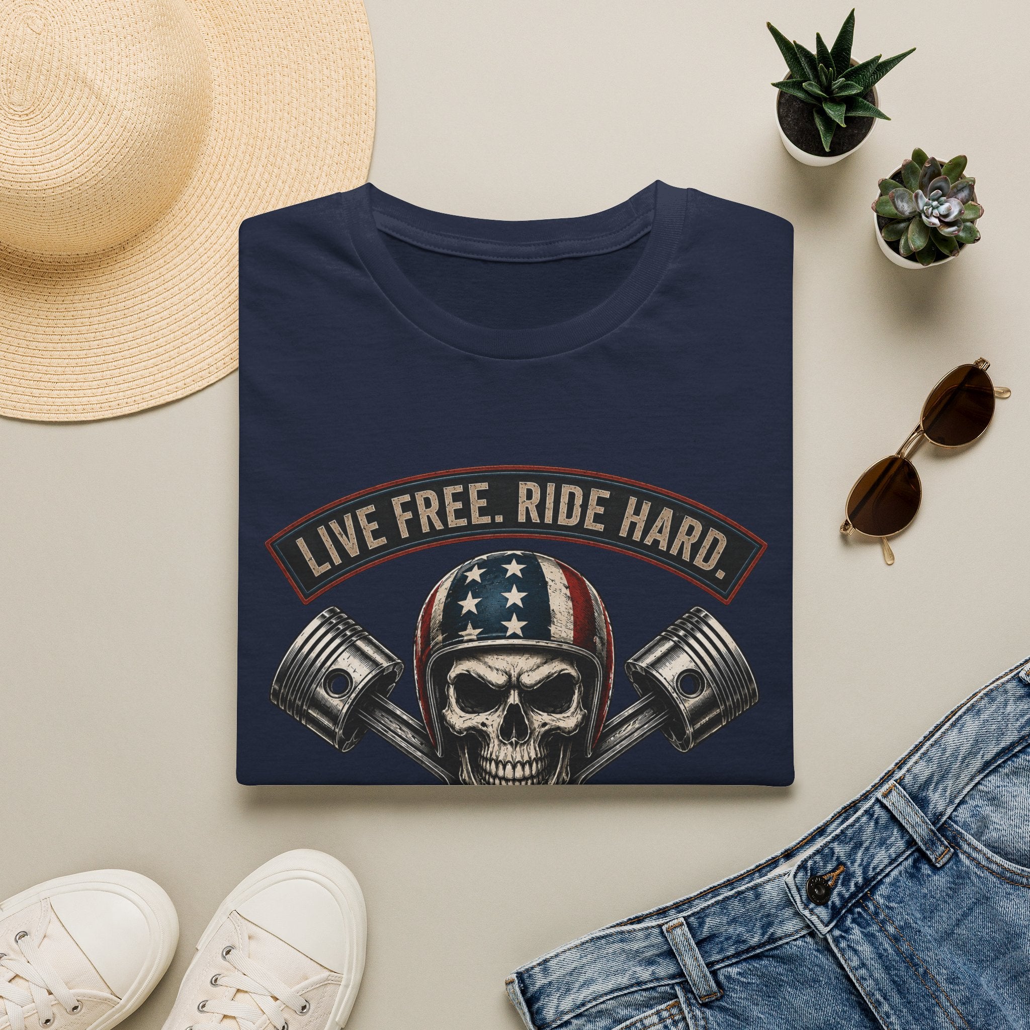 LIVE FREE RIDE HARD - 250TH ANNIVERSARY T-SHIRT