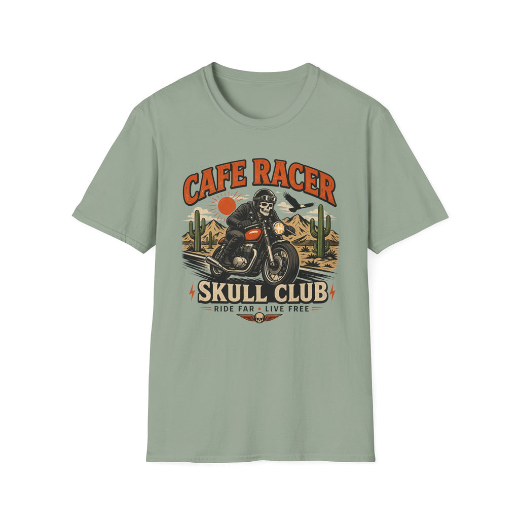 Cafe Racer Skull Club T-Shirt