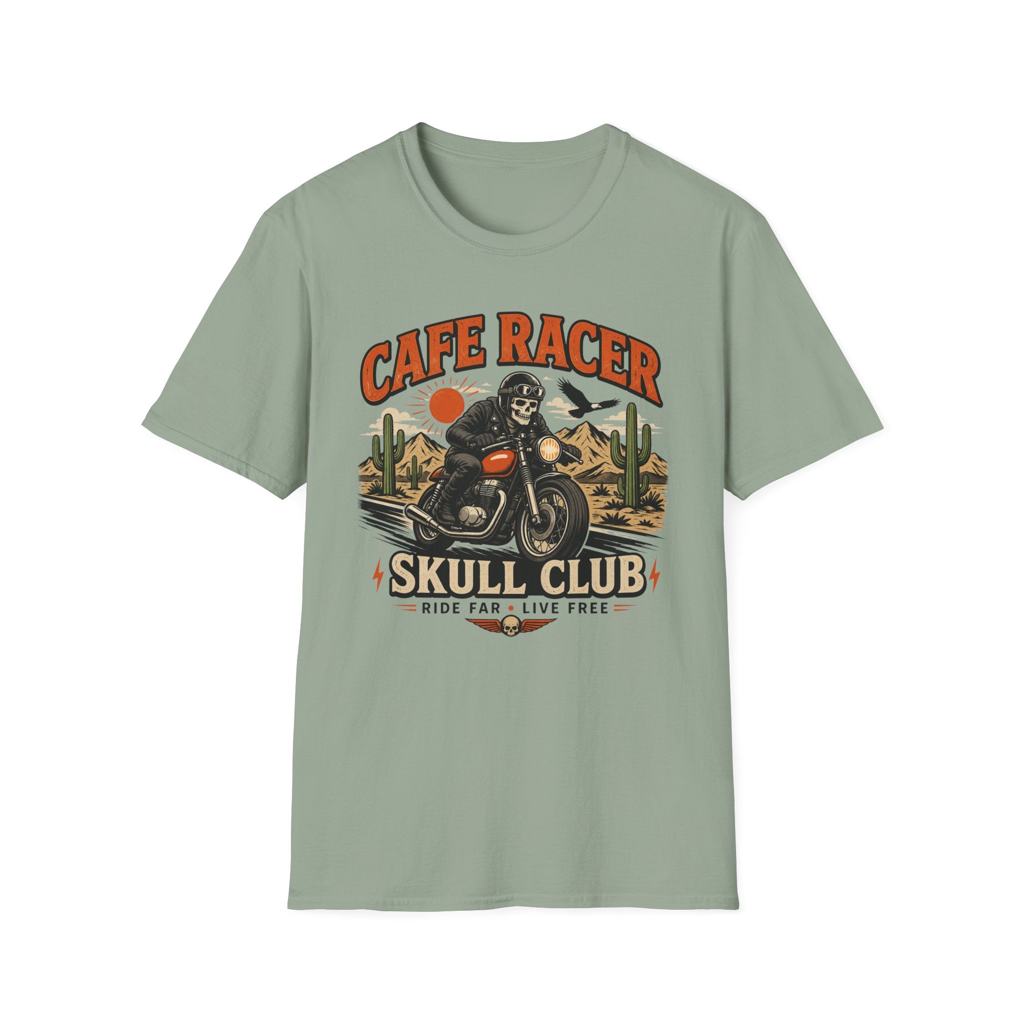 Cafe Racer Skull Club T-Shirt