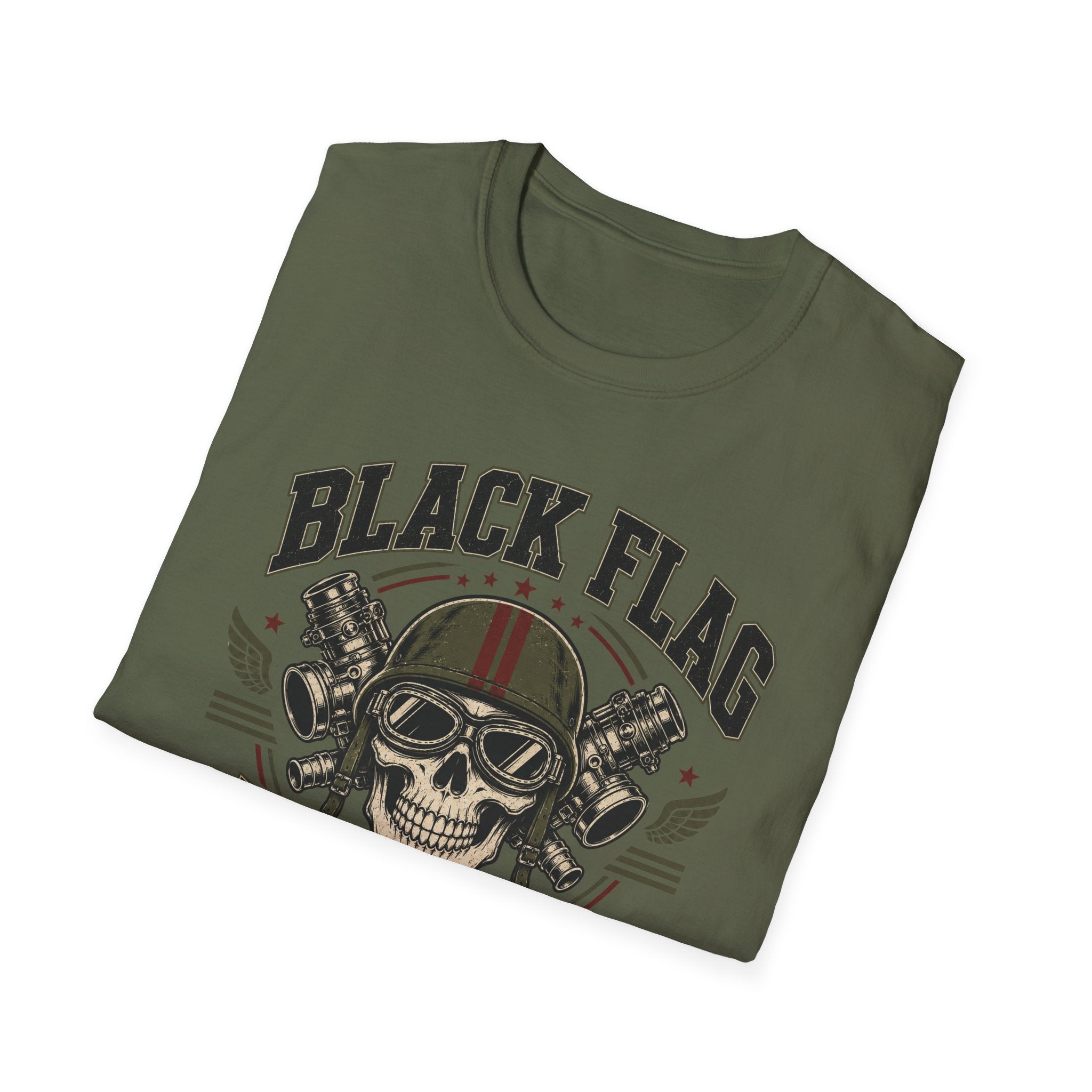 Black Flag Riders Skull T-Shirt